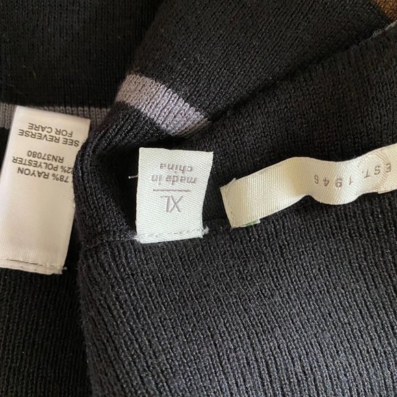 Cato Brown Black Striped Sleeveless Knit Skirt Set XL - Picture 8 of 11